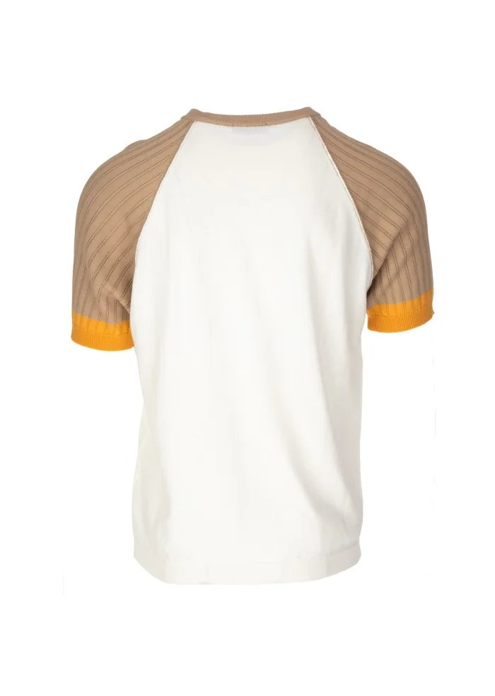 WOOL & CO | T-SHIRT COTONE BIANCO BEIGE OCRA Offerta migliore