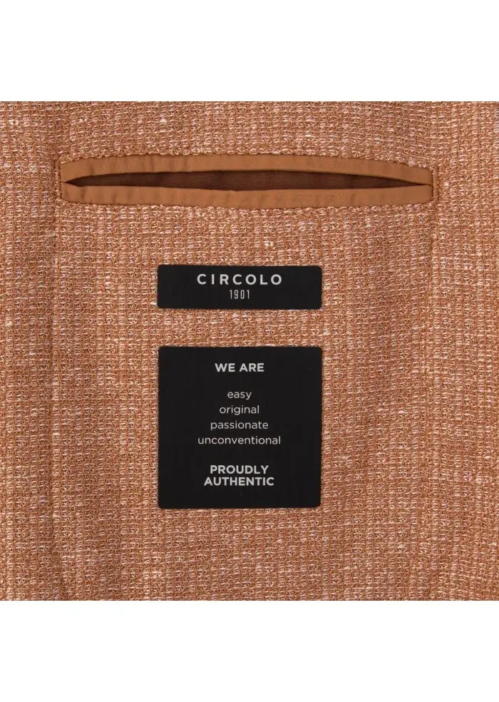 CIRCOLO 1901 | GIACCA LINO COTONE MARRONE CHIARO Grandi sconti
