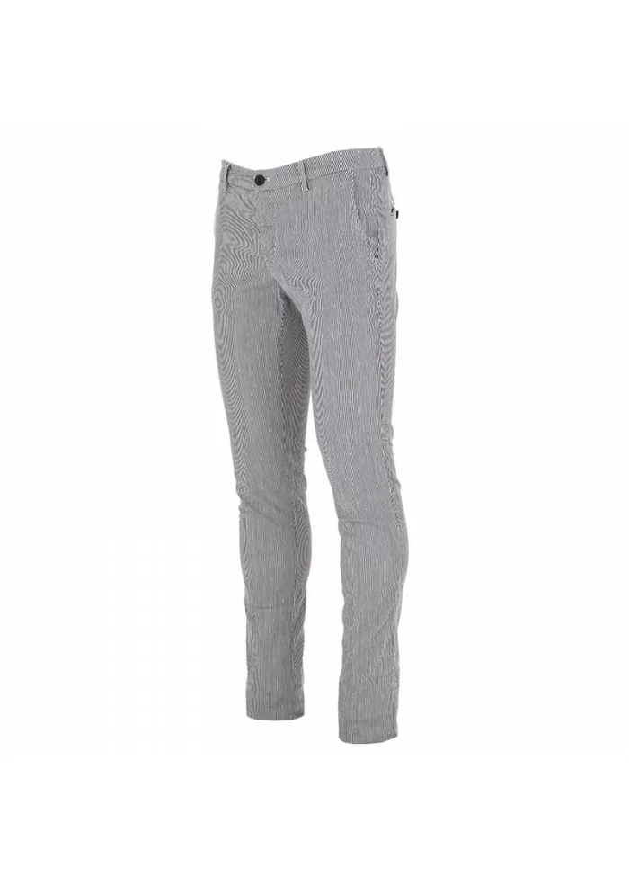 PANTALONI UOMO MASON'S | COTONE STRETCH BIANCO NERO Solo un giorno rimasto