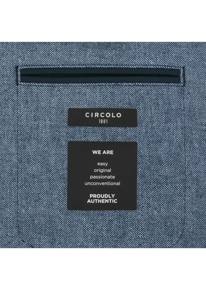 CIRCOLO 1901 | GIACCA JERSEY BLU MELANGE Sconti questo mese