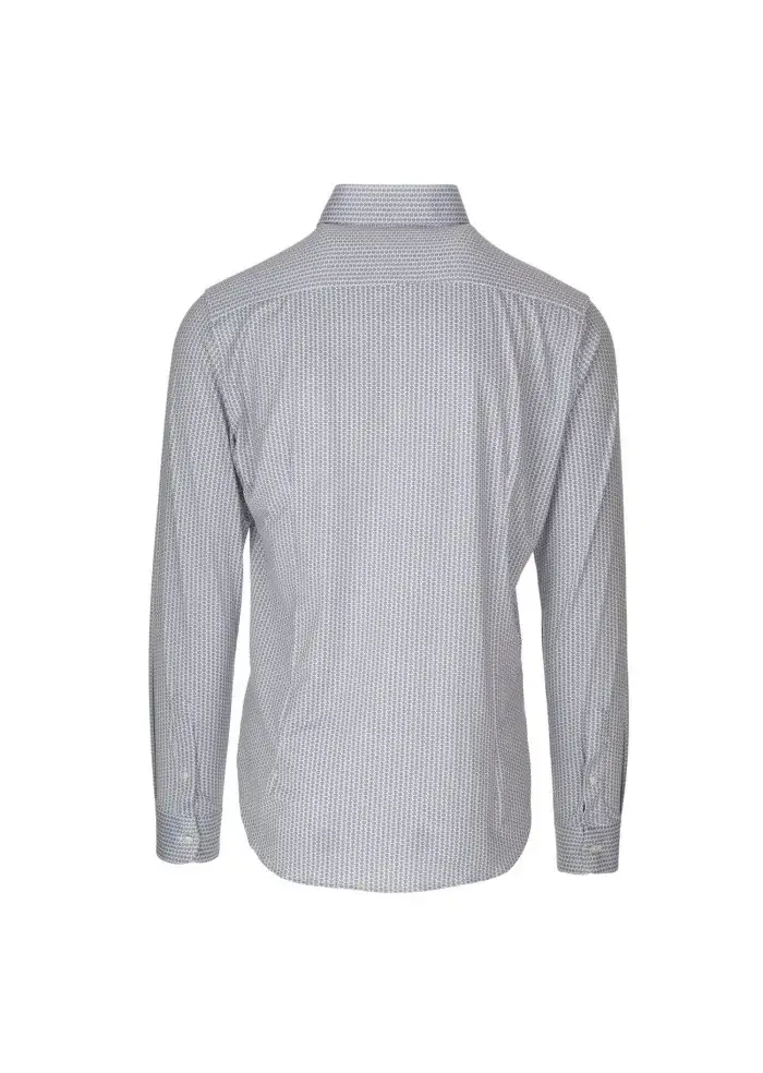 LIBERTY ROSE | CAMICIA BLAKE MICROFANTASIA BLU BIANCO In Linea