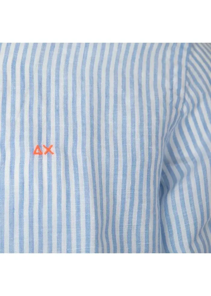 SUN68 | CAMICIA STRIPE CLASSIC BEACH AZZURRO BIANCO Promozione