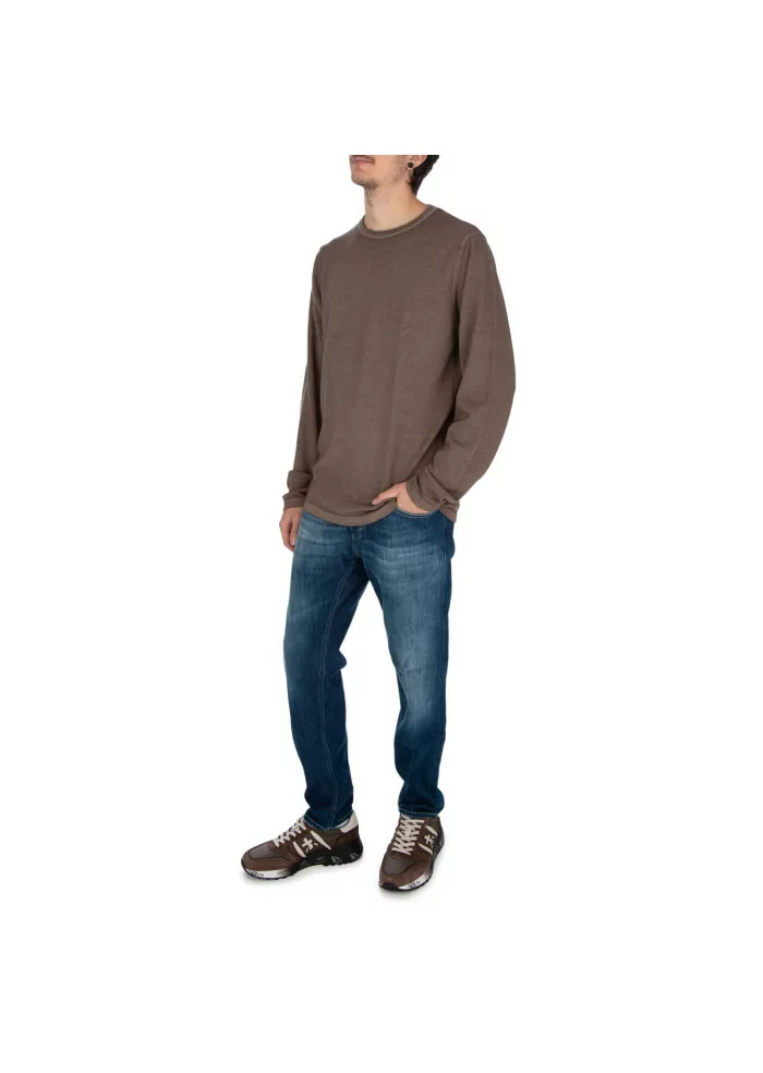 WOOL & CO | MAGLIONE LANA MERINO MARRONE Economico