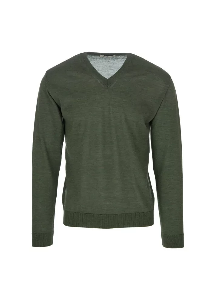 WOOL & CO | MAGLIONE SCOLLO V VERDE Online