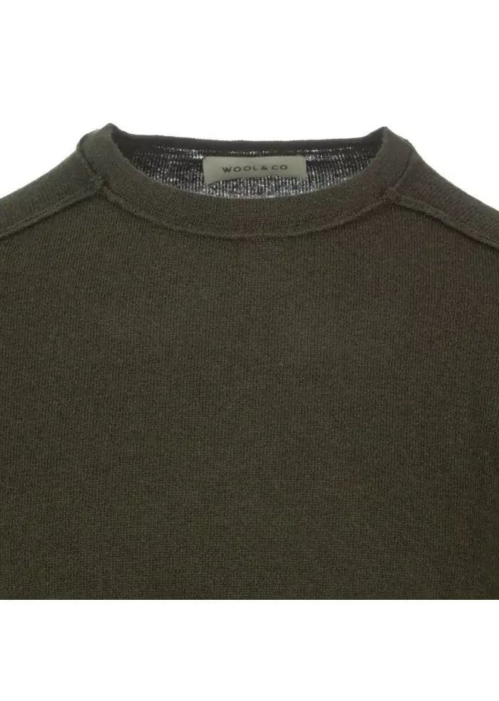 WOOL & CO | MAGLIONE LANA VISCOSA VERDE Outlet