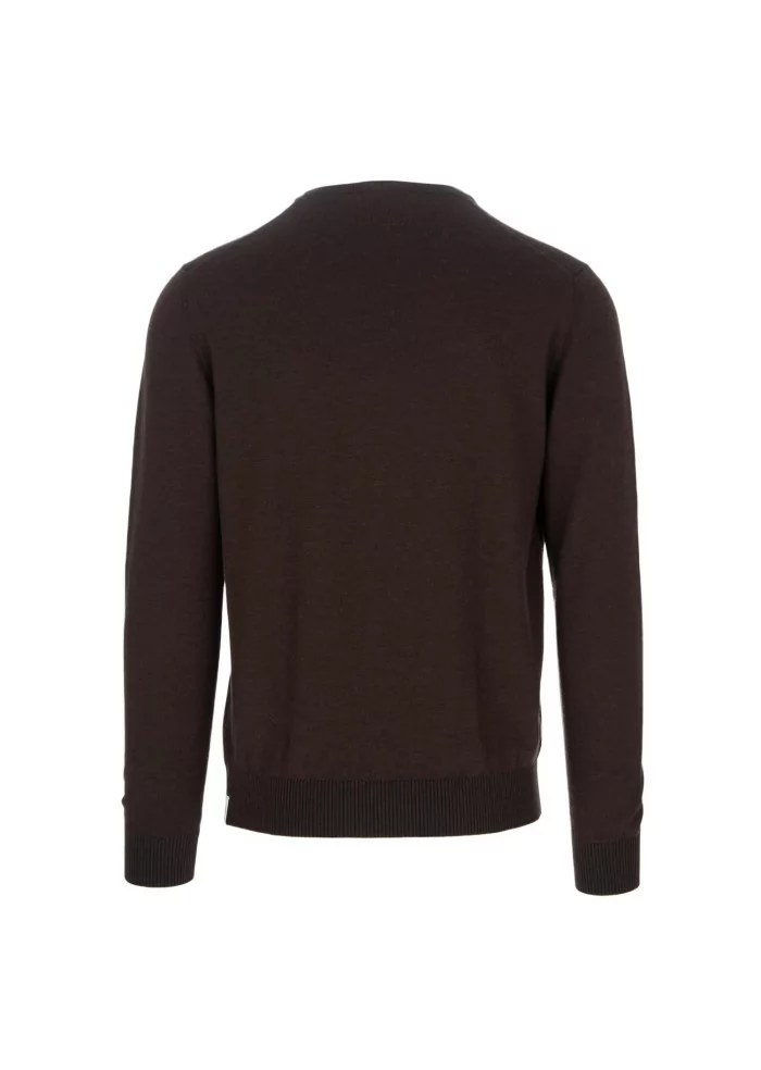 JURTA | MAGLIONE LEGGERO LANA MERINO MARRONE SCURO Hotsell
