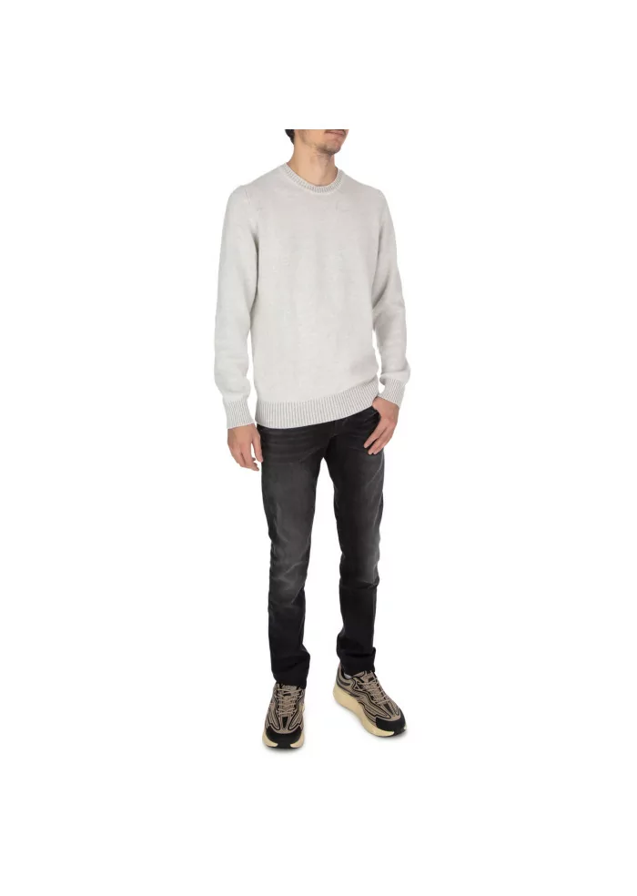 JURTA | MAGLIONE GIROCOLLO LANA MERINO GRIGIO PERLA Vendita Economica