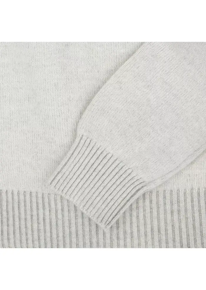 JURTA | MAGLIONE GIROCOLLO LANA MERINO GRIGIO PERLA Vendita Economica