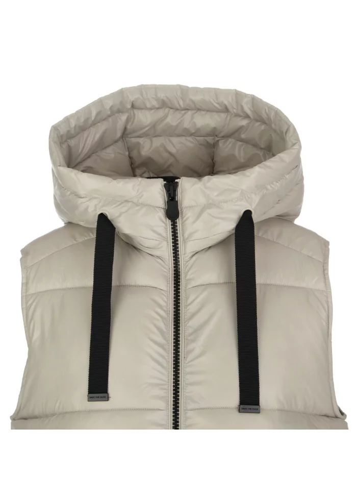 SAVE THE DUCK | GILET PIUMINO LUCK19 IRIA BEIGE In Saldo