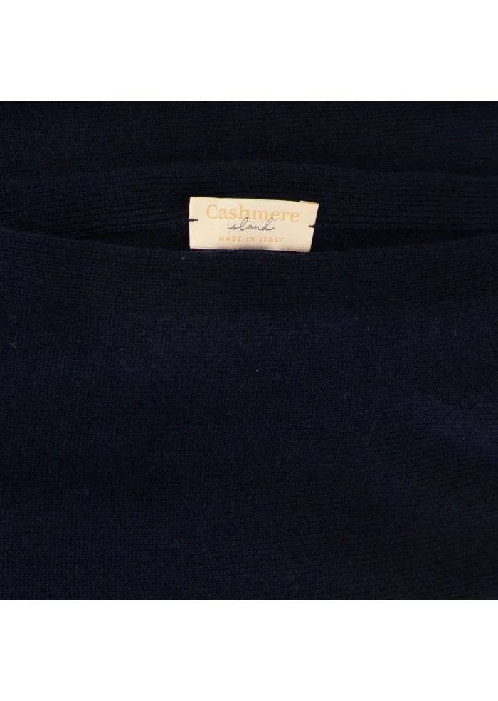 CASHMERE ISLAND | PONCHO SORRENTO BLU Spedizione gratuita