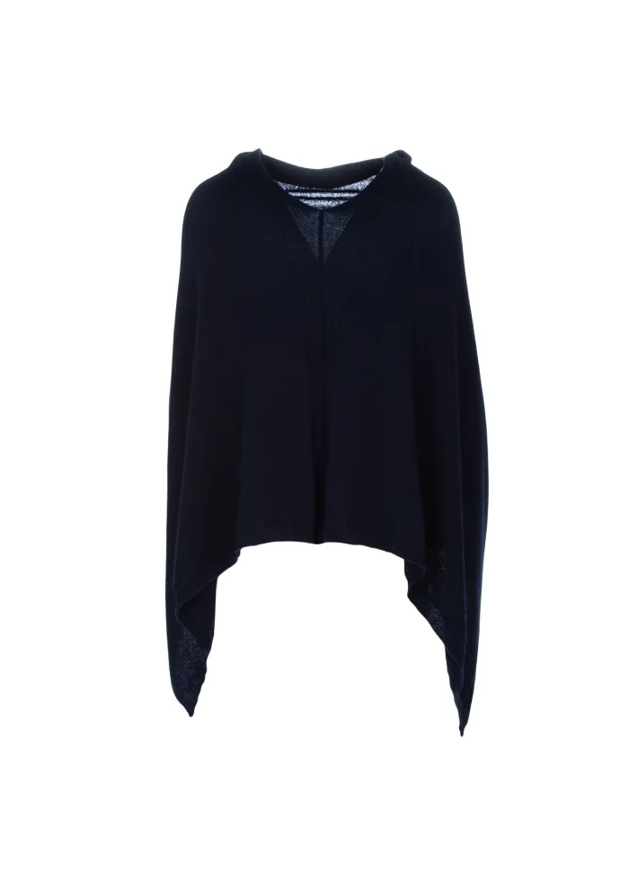 CASHMERE ISLAND | PONCHO SORRENTO BLU Spedizione gratuita