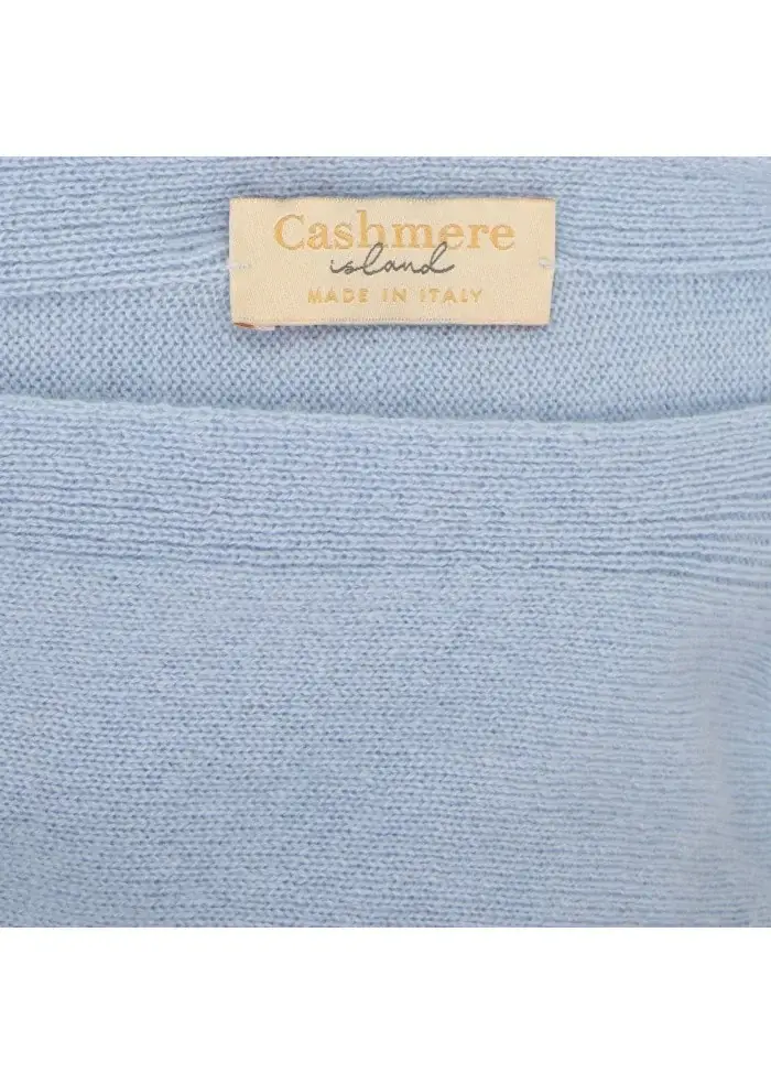 CASHMERE ISLAND | PONCHO SORRENTO AZZURRO CIELO Sconto di tempo limitato