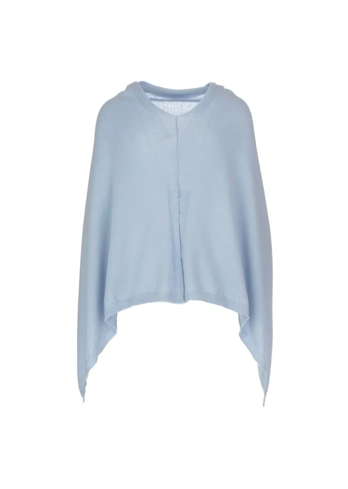 CASHMERE ISLAND | PONCHO SORRENTO AZZURRO CIELO Sconto di tempo limitato