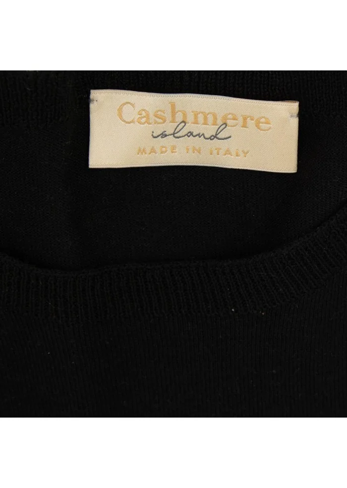 CASHMERE ISLAND | T-SHIRT RIOMAGGIORE NERO Prezzo di fabbrica