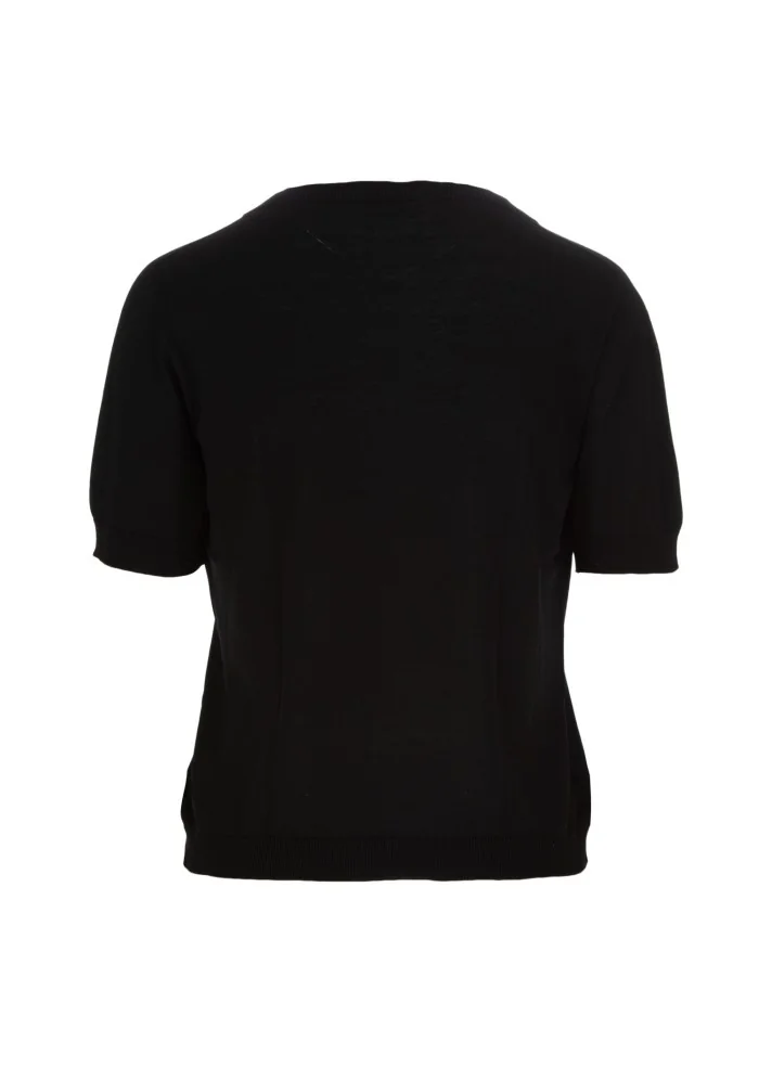 CASHMERE ISLAND | T-SHIRT RIOMAGGIORE NERO Prezzo di fabbrica