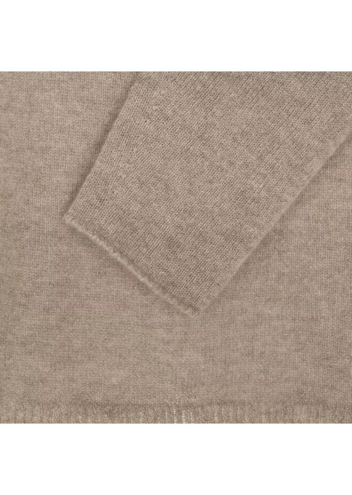 RIVIERA CASHMERE | MAGLIONE RASATO MARRONE Grande vendita