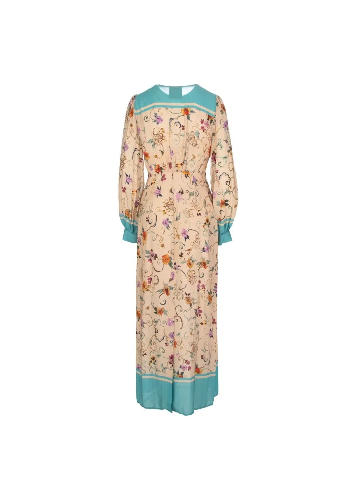 SEMICOUTURE | ABITO LUNGO SCOLLO A V MULTICOLOR Smaltimento dello stoccaggio