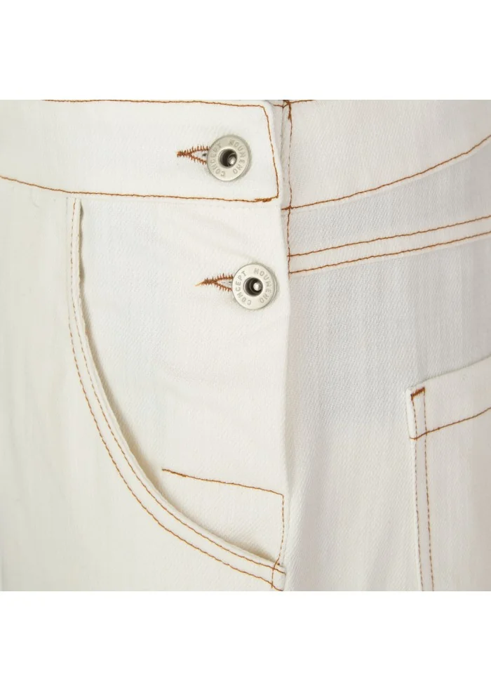 NOUMENO CONCEPT | SALOPETTE COTONE BIANCO PANNA Vendita calda