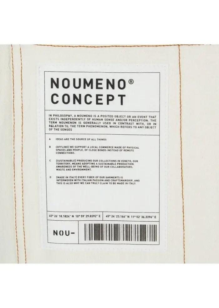 NOUMENO CONCEPT | SALOPETTE COTONE BIANCO PANNA Vendita calda