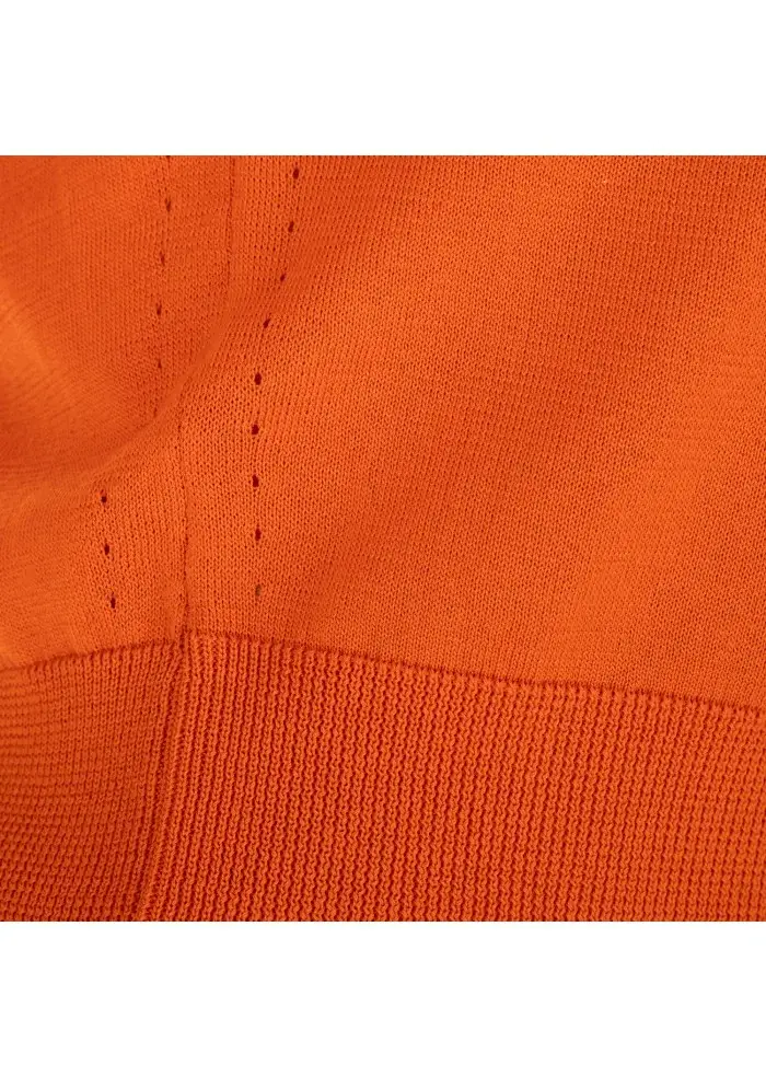SEMICOUTURE | MAGLIONCINO SCOLLO A V ARANCIONE Online Outlet