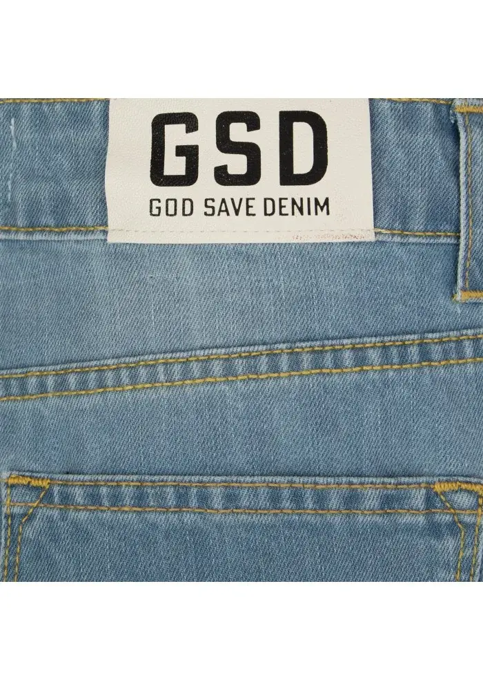 GOD SAVE DENIM | SHORTS DENIM IRIS AZZURRO Offerte esclusive