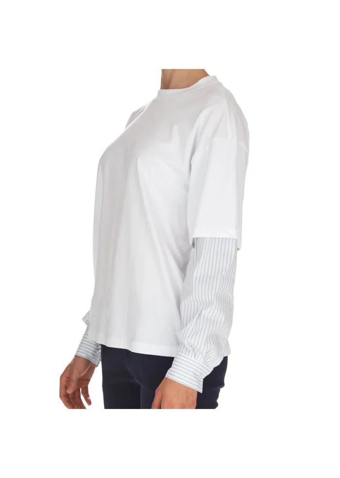 SEMICOUTURE | T-SHIRT CAMICIA OVER BIANCO Lightning offer