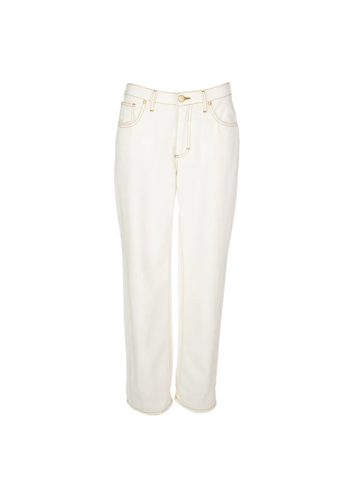 KARTIKA | JEANS CUCITURE A CONTRASTO BIANCO Liquidazione