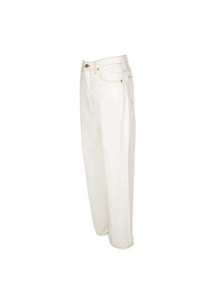 KARTIKA | JEANS CUCITURE A CONTRASTO BIANCO Liquidazione