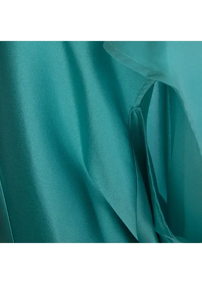 SEMICOUTURE | BLUSA SCOLLO A V ACQUA MARINA Enormi risparmi