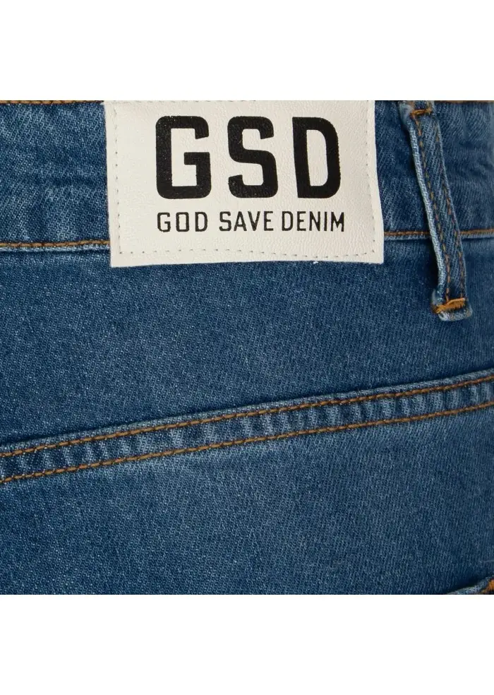 GOD SAVE DENIM | SHORTS ARES BLU JEANS Rilascio limitato