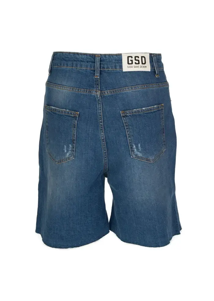 GOD SAVE DENIM | SHORTS ARES BLU JEANS Rilascio limitato