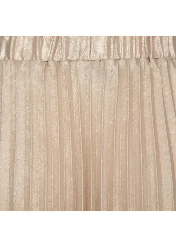 KARTIKA | GONNA MIDI PLISSETTATA BEIGE Fino al 65% di sconto