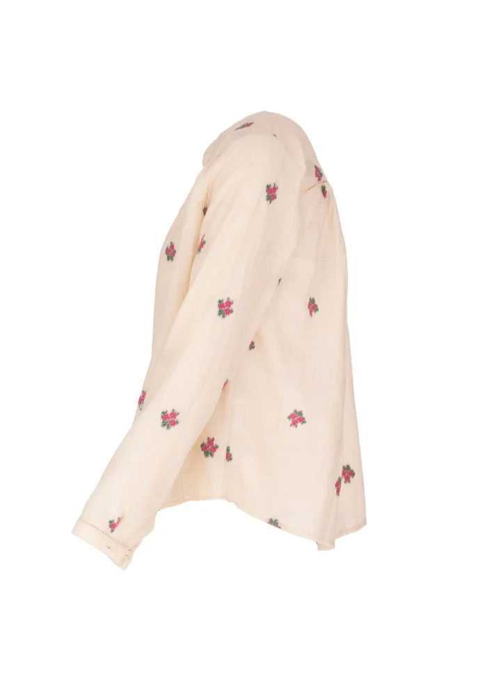 LOUIZON | CAMICIA FIORELLINI BEIGE Trasporto libero internazionale