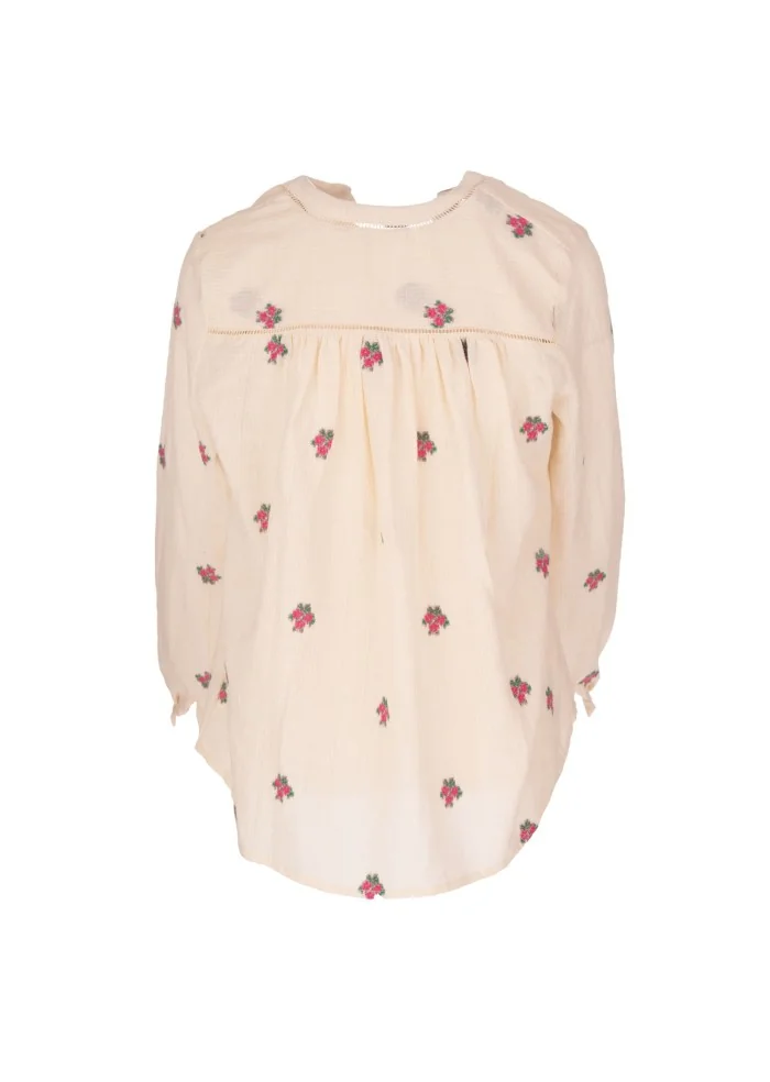 LOUIZON | CAMICIA FIORELLINI BEIGE Trasporto libero internazionale