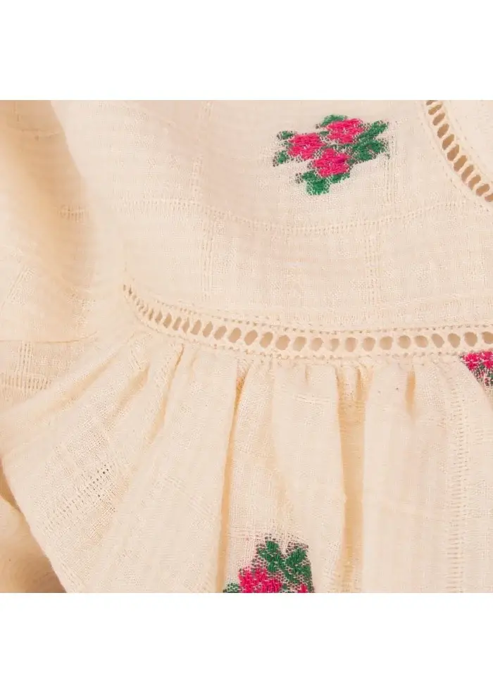 LOUIZON | CAMICIA FIORELLINI BEIGE Trasporto libero internazionale
