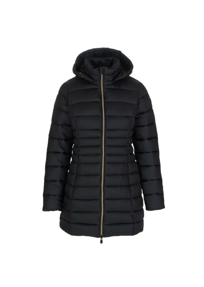 SAVE THE DUCK | PIUMINO CON CAPPUCCIO IRIS17 REESE NERO Esporta salva