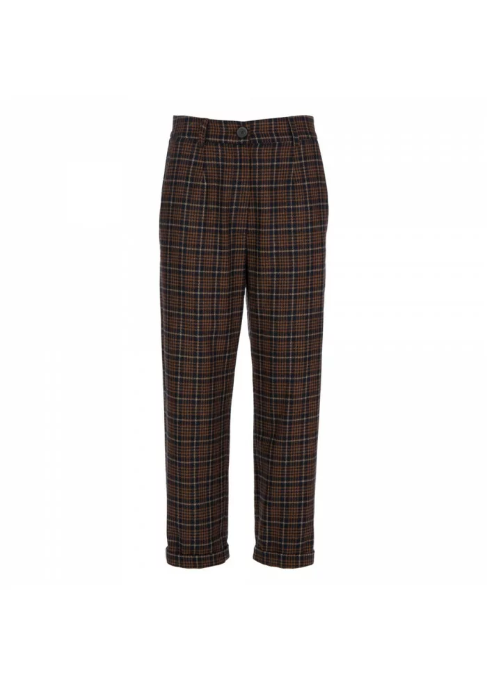 SOLOTRE | PANTALONI LANA MARRONE