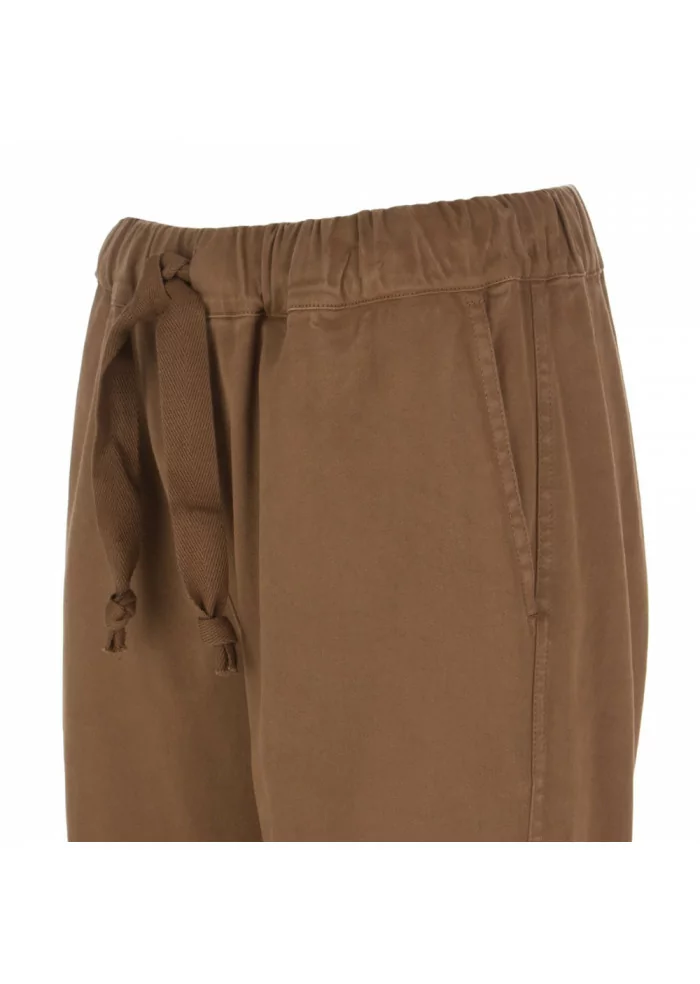 SEMICOUTURE | PANTALONI JOGGER VITA ALTA MARRONE Qualità