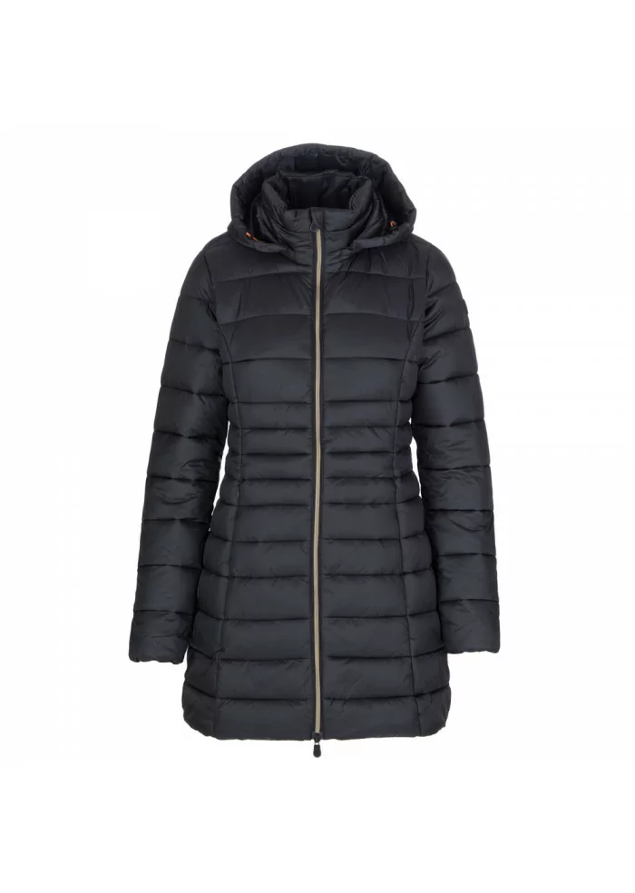 SAVE THE DUCK | PIUMINO DONNA IRIS REESE GRIGIO SCURO Spedizione Gratuita