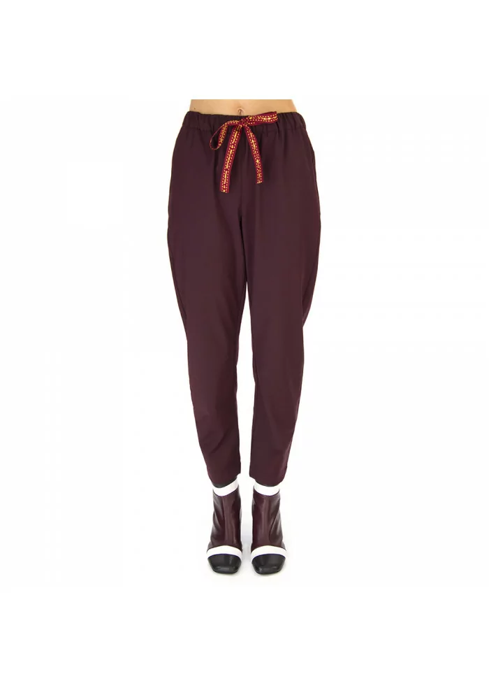 PANTALONI DONNA SEMICOUTURE | Y9AL05 BORDEAUX SCURO Novità