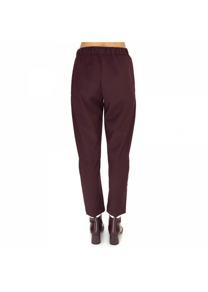 PANTALONI DONNA SEMICOUTURE | Y9AL05 BORDEAUX SCURO Novità