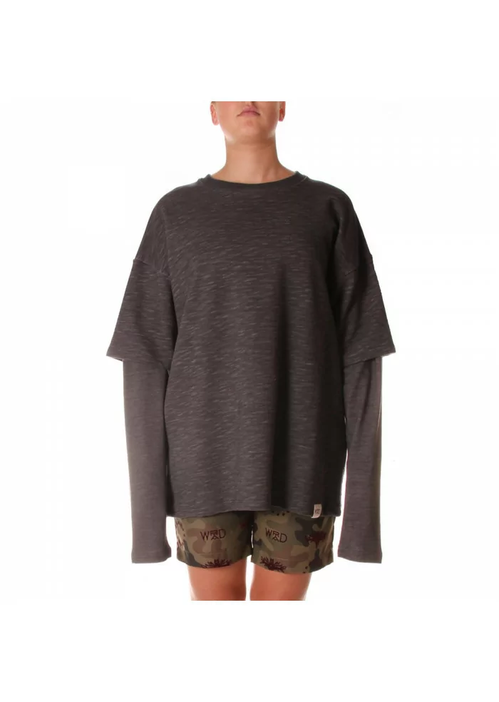 ABBIGLIAMENTO UNISEX FELPA COTONE ORGANICO T-SHIRT GRIGIO WRAD Outlet