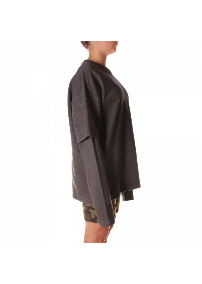 ABBIGLIAMENTO UNISEX FELPA COTONE ORGANICO T-SHIRT GRIGIO WRAD Outlet
