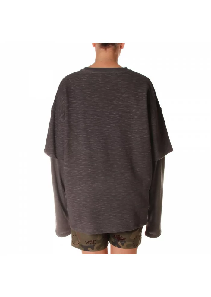ABBIGLIAMENTO UNISEX FELPA COTONE ORGANICO T-SHIRT GRIGIO WRAD Outlet
