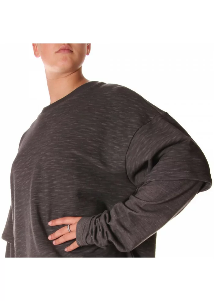 ABBIGLIAMENTO UNISEX FELPA COTONE ORGANICO T-SHIRT GRIGIO WRAD Outlet