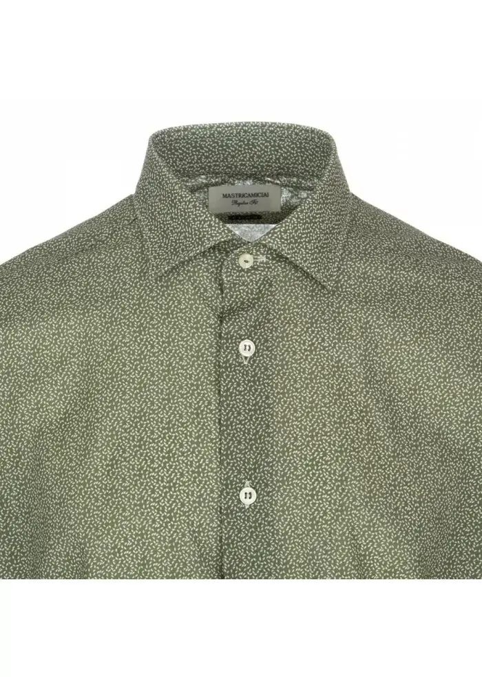 MASTRICAMICIAI | CAMICIA COTONE LUCA VERDE In Saldo