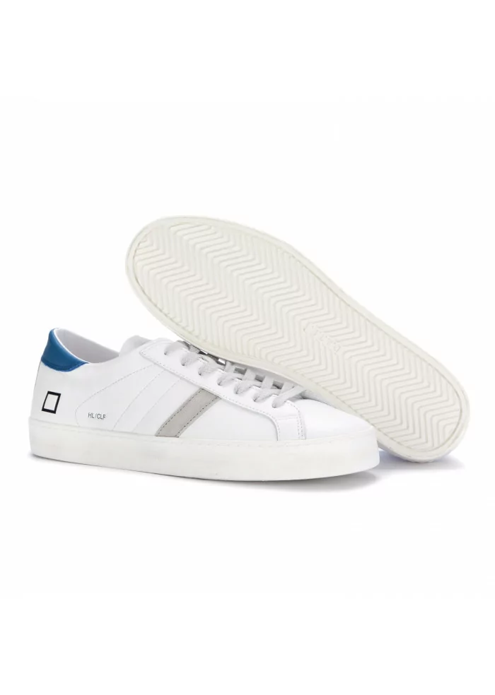 D.A.T.E. | SNEAKERS BASSE IN PELLE HILL CALF BIANCO BLU Offerta speciale