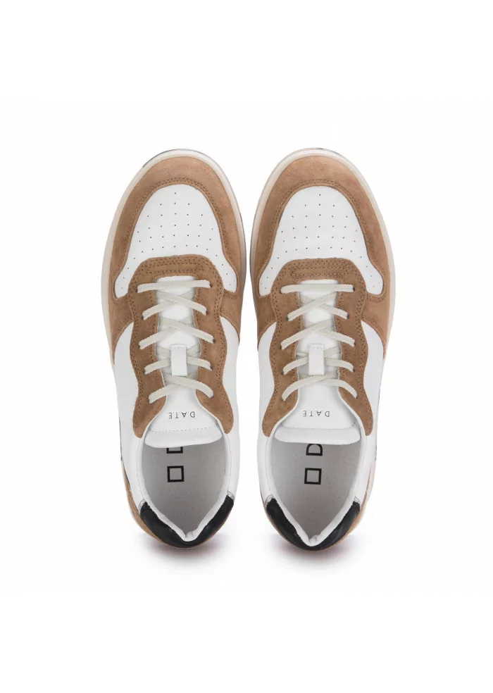 D.A.T.E. | SNEAKERS COURT IN PELLE MARRONE BIANCO Comprare a buon mercato