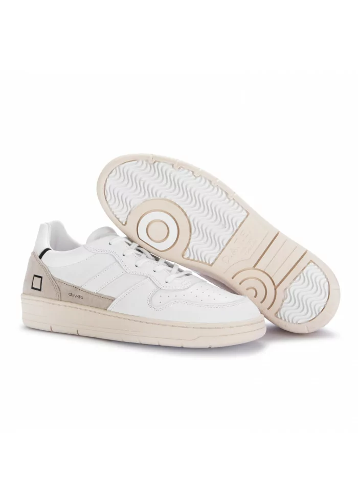 D.A.T.E. | SNEAKERS COURT 2.0 VINTAGE BIANCO BEIGE Grande vendita