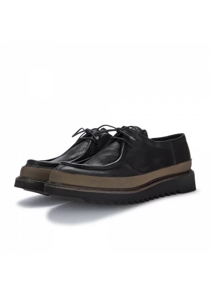 PAWELK'S | SCARPE ALLACCIATE BANDA IN PELLE NERO Offerta temporanea